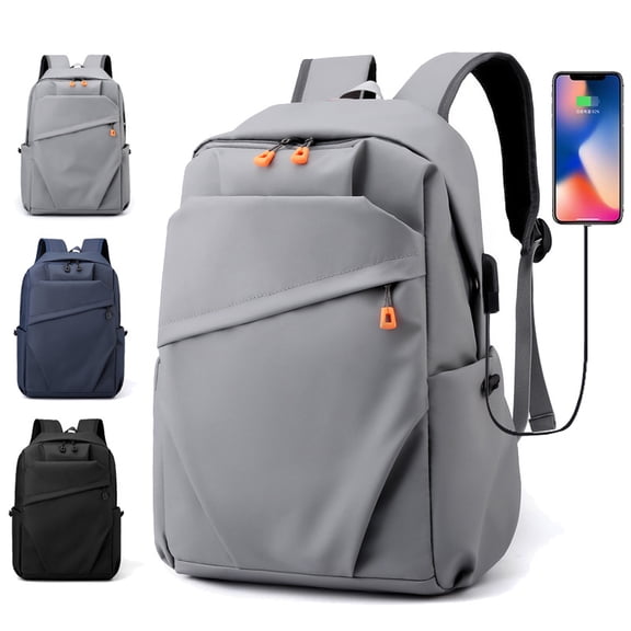 Men's Commuter Computer Bag USB Charging Student Fashion,Gray