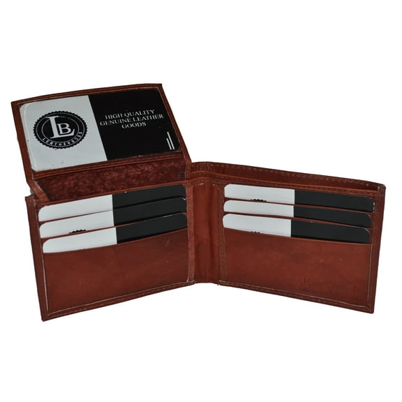 Men's Compact and Slim Bifold Wallet with Flip Up ID by Leatherboss