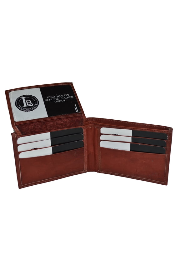 Men's Compact and Slim Bifold Wallet with Flip Up ID by Leatherboss