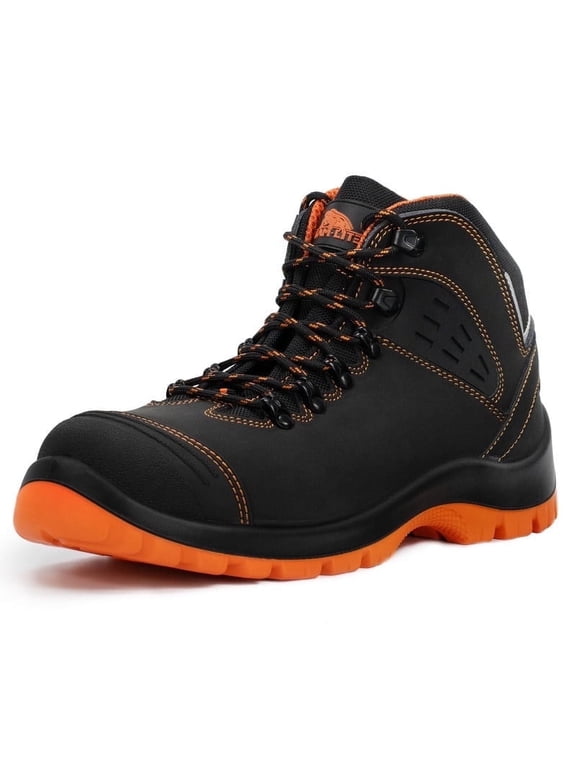Men’s Composite Toe Work Boots – Waterproof, Slip-Resistant, Lightweight, Impact-Resistant Safety Boots for Warehouse, Construction, and Industrial Work