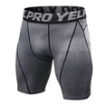 thumbnail image 1 of Men's Compression Athletic Shorts Tight Fit Performance Running Shorts with Elastic Waistband for Gym Workout Training and All Season Sports Wear,Grey,XL, 1 of 7