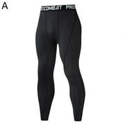 Men's Compression Base Layer Sports Pants Leggings Running Tight Bottoms J6L7