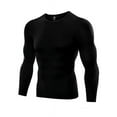 thumbnail image 1 of Men's Compression Baselayer Long Sleeve Shirt Cool Dry Athletic Sports Tops, 1 of 2
