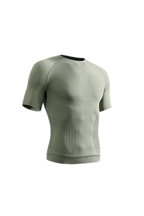 Men's Compression Bodybuilding Athletic T-Shirts Nylon Quick Dry Training Base Layer T Shirt, Short Sleeve Crew Neck Muscle Slim Fit Jacquard Textured Performance Tee for Workout