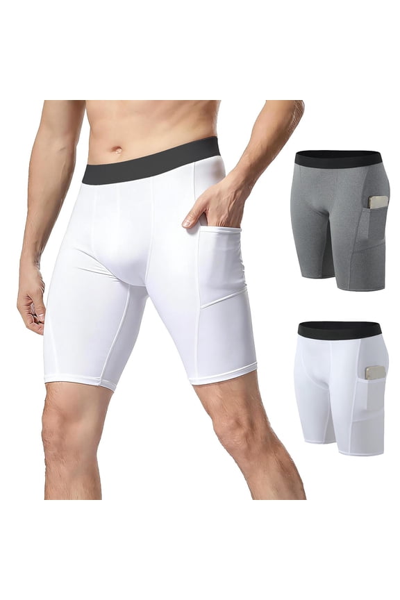 Men's Compression Fitness Training Pants, Breathable Sports Trousers, Elastic Waist Straight Leg, Moisture Wicking Stretchy Quick Dry, for Gym Workout Running Athletic, Activewear | Velmuse