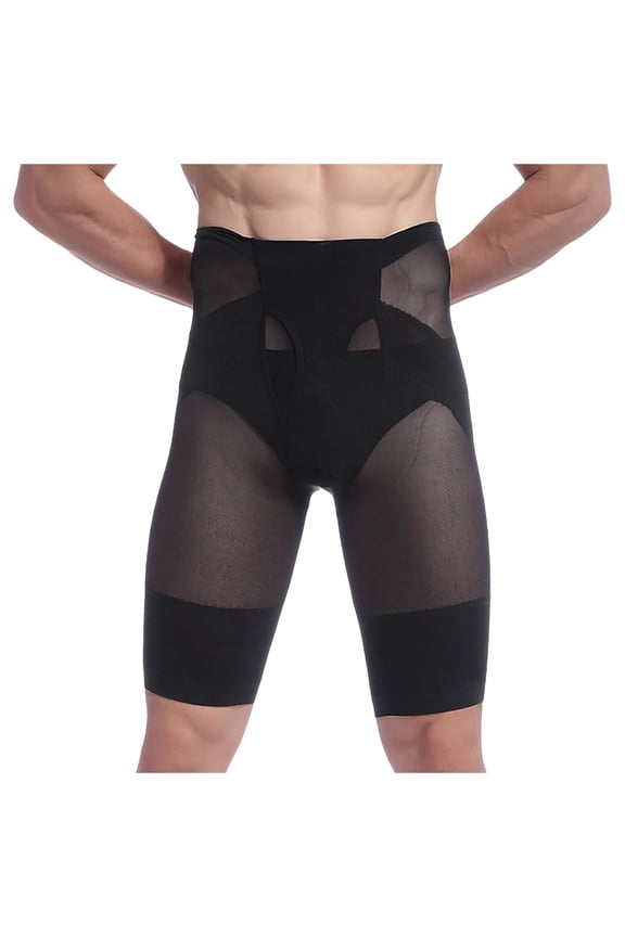 Men's Compression Gym Pants for Workout Waist Lift Leg Shaping Slim Fit Training Tights