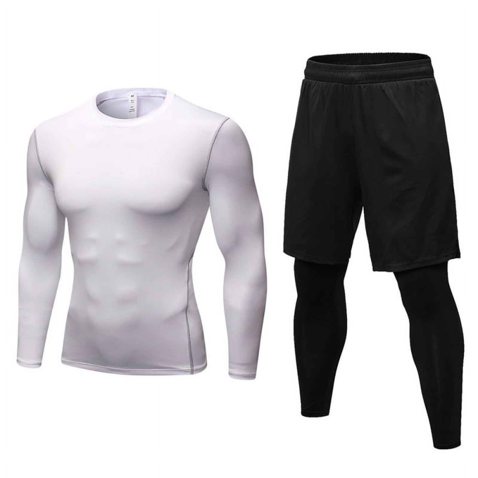 2 in 1 Compression Pants Mens basketball shorts Leggings sport Running  Shorts High Elastic Dry Fit Training Tights Jogging Pants