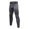 thumbnail image 1 of Men's Compression Pants 4-Way Stretch Quick Dry Moisture Wicking Breathable Gym Workout Tights Gray, 1 of 2