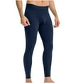thumbnail image 1 of Men Legging Pants Athletic Compression Sports High Elasticity Tight Fitting Running Basketball Training Base Pants Navy, 1 of 9