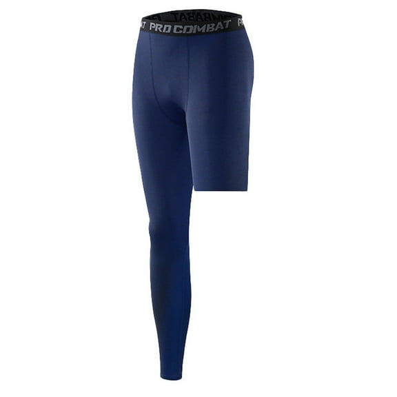 Men's Compression Pants Athletic Tight, Base Layer Bottoms for Running Workout (Blue XXS)