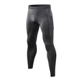 thumbnail image 1 of Men's Compression Pants Leggings Sports Tights Performance Athletic Baselayer Workout Running Size 2XL Gray, 1 of 3