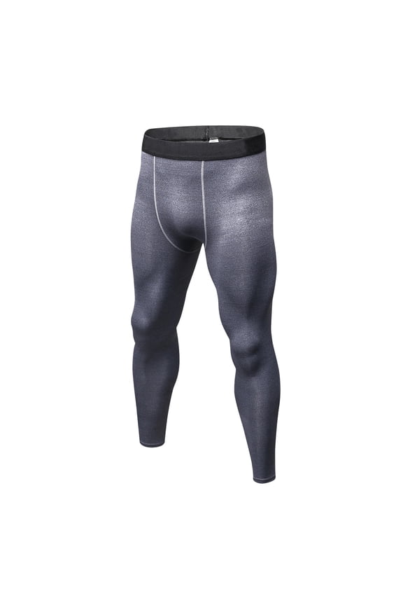 Men’s Compression Pants Quick Dry Tights Leggings Sports Baselayer Running Gym Workout Gray