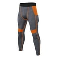 thumbnail image 1 of Men’s Compression Pants Running Tights Workout Leggings for Men Athletic Base Layer Bottoms with Pockets Dark Gray, 1 of 5