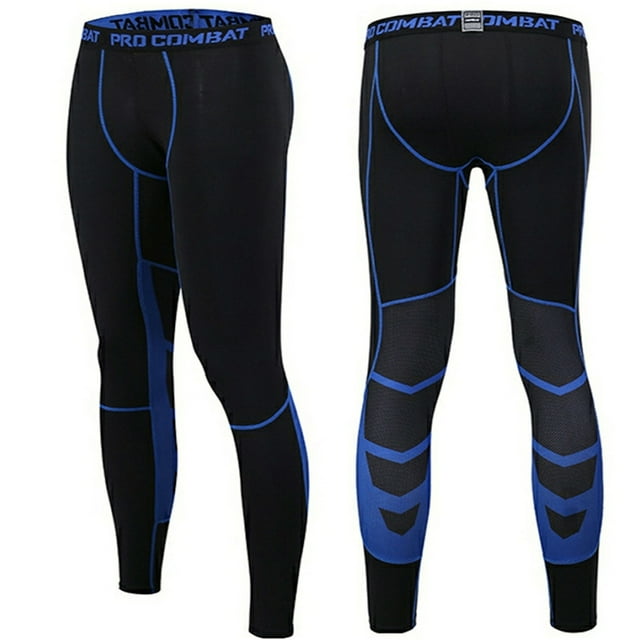 Men's Compression Pants Sports Performance Active Cool Dry Running Tights Capri Leggings Yoga