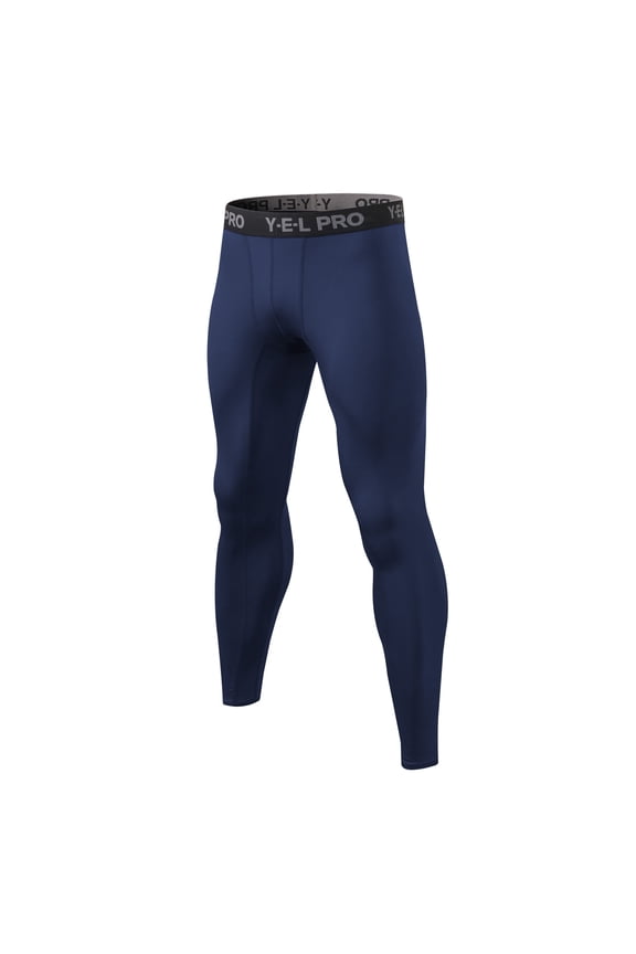 Men’s Compression Pants Tights Leggings Sports Baselayer Athletic Running Workout Active Size 3XL Navy