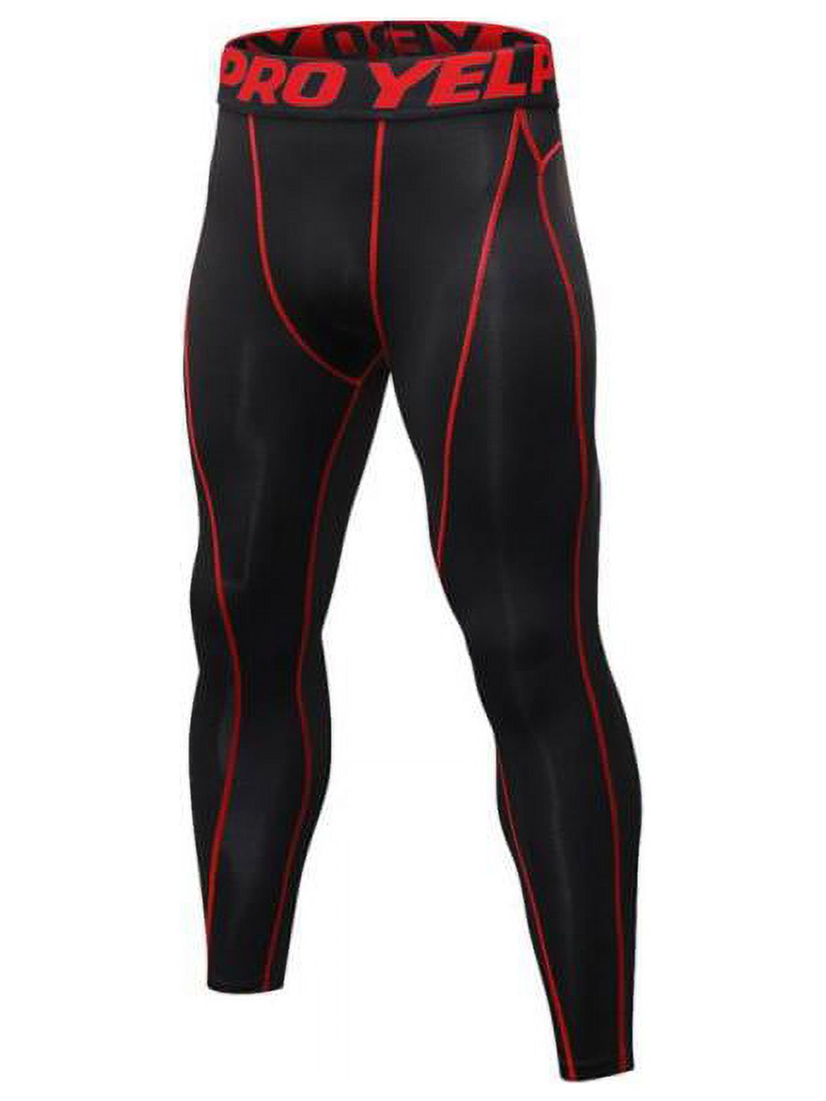 Men's Compression Pants Workout Leggings for Gym, Basketball, Cycling,  Yoga, Hiking Quick-drying Pants Athletic Base Layer Pants/Thermal  Underwear for Men, Black Red, XL