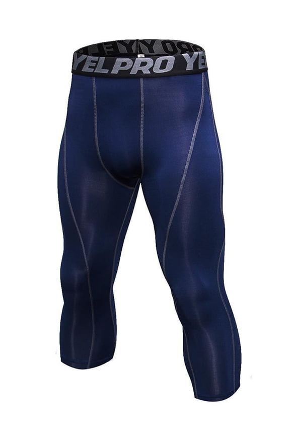 Men's Compression Quick Dry Tights Capri Pants Running Yoga Leggings