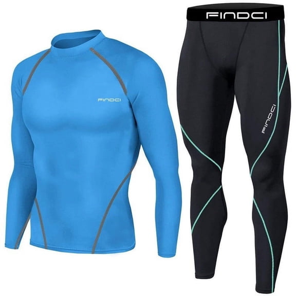 Fanxing Men's Sets Workout Pants Athletic Shirt and Leggings Running Tights for Sport
