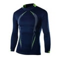 thumbnail image 1 of Men's Compression Shirt Long Sleeve Athletic Workout T-Shirts Top Quick Drying Tops Athletic Workout Fitness Running Shirt Rash Guard, 1 of 5