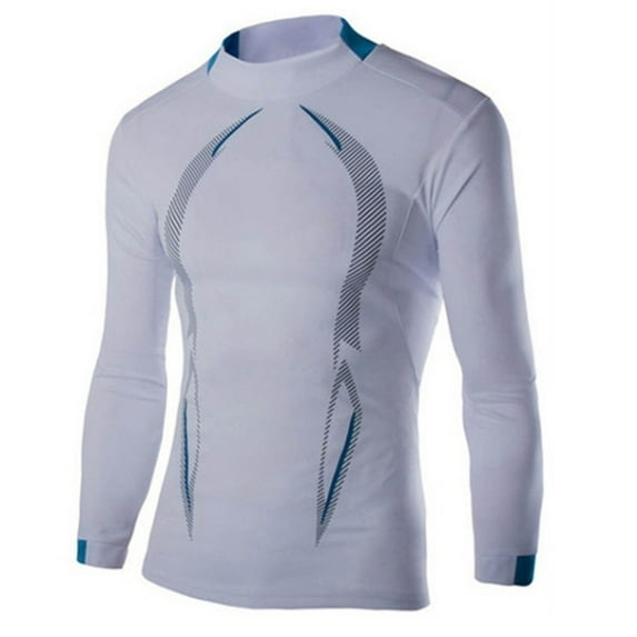 Men's Compression Shirt Long Sleeve Athletic Workout T-Shirts Top Quick Drying Tops Athletic Workout Fitness Running Shirt Rash Guard