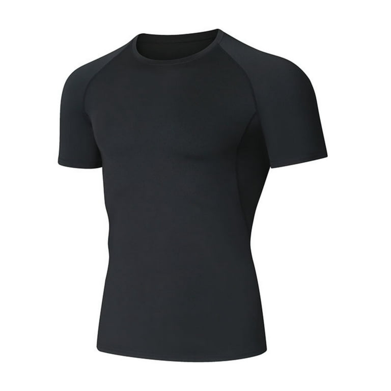 Black Compression Shirts Men Cool Dry Workout Running Shirts Sports  Baselayer Undershirts : : Clothing, Shoes & Accessories