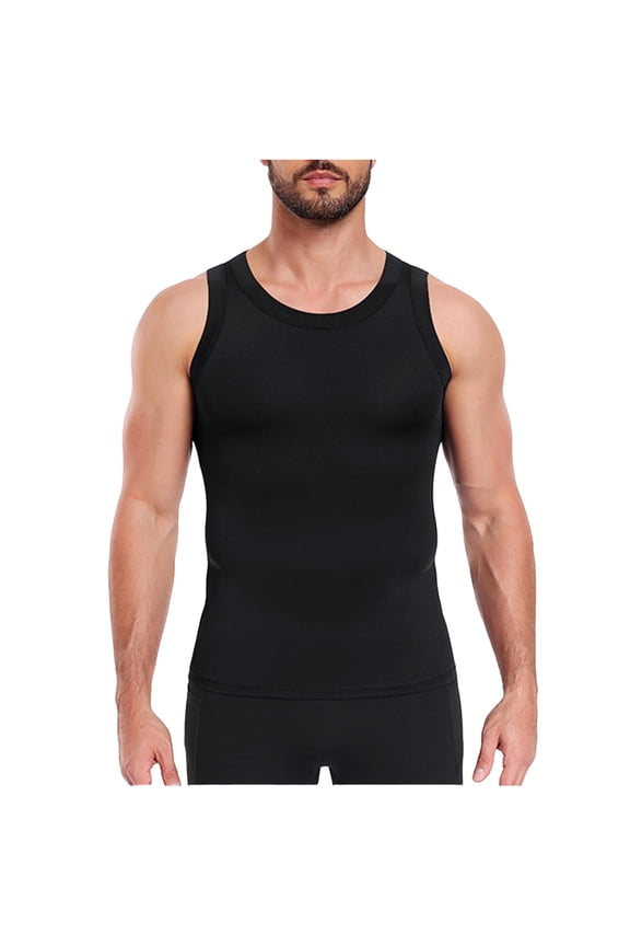 Men's Compression Shirt Sleeveless Athletic Workout Tank Tops Quick Dry Muscle Undershirts Gym Running Beach Tanks for Men