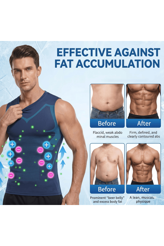 Men's Compression Shirt Sleeveless Body Shaper Men Slimming Vest Workout Tank Top Sports Running Base Layer