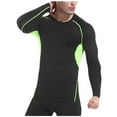 thumbnail image 1 of Men's Compression Shirt Soft Slim Sports Running Long Sleeve Blouse Drying Breathable Tops, 1 of 4