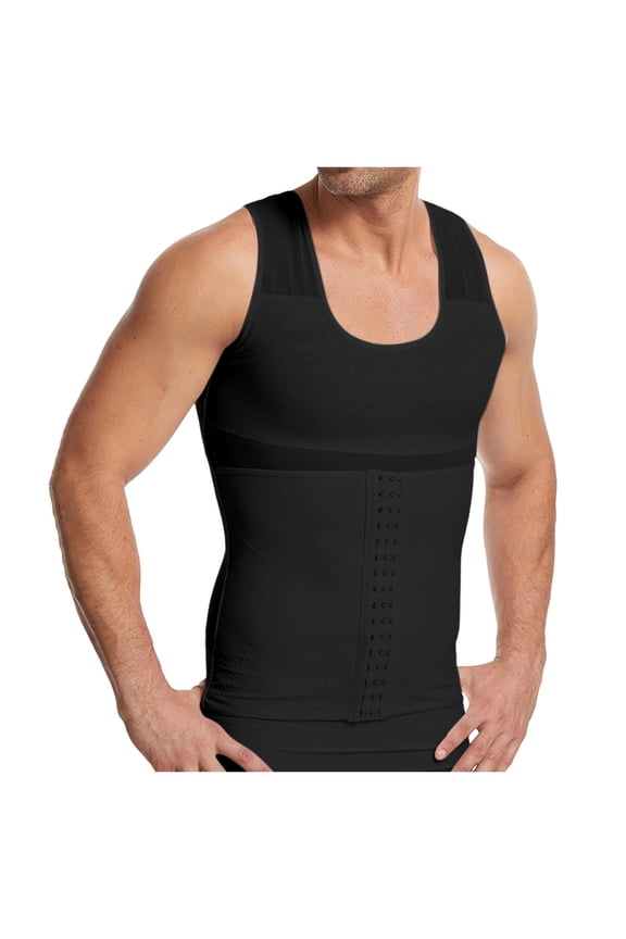 Men's Compression Shirt Tank Top – Slimming Body Shaper for Tummy Control & Moobs Reduction | Seamless Shapewear Undershirt