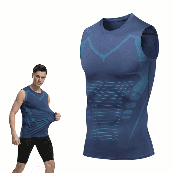 Men's Compression Shirt Undershirt Slimming Tank Top Workout Vest Abs Abdomen Slim Body Shaper