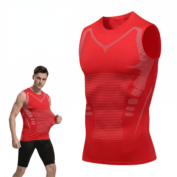 Men's Compression Shirt Undershirt Slimming Tank Top Workout Vest Abs Abdomen Slim Body Shaper