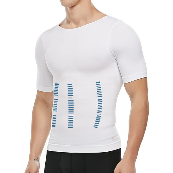 Men's Compression Shirt Undershirt Slimming Tank Top Workout Vest Abs Abdomen Slim Body Shaper