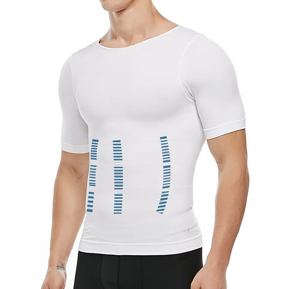 Men's Compression Shirt Undershirt Slimming Tank Top Workout Vest Abs Abdomen Slim Body Shaper