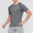 thumbnail image 1 of Men's Compression Shirt, Workout T-Shirt with Elastic Fabric, Fitness Top for Gym and Casual Wear, 1 of 4