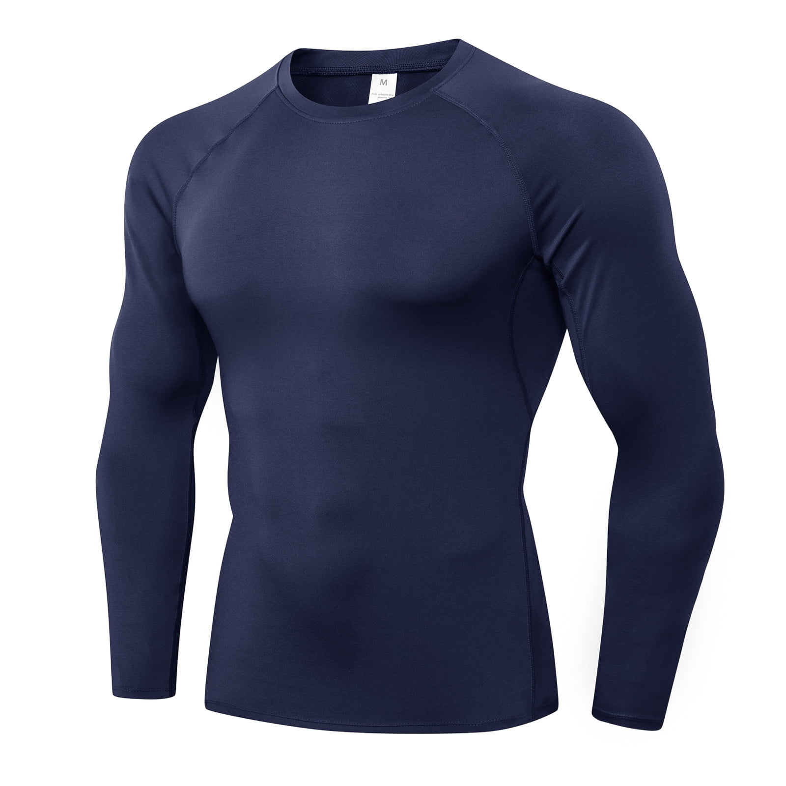 Men's Compression Shirts Fall Winter Long Sleeve Athletic Workout Gym