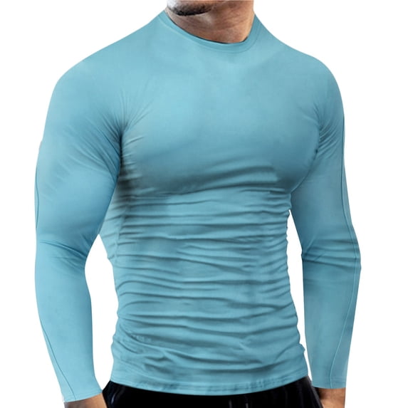 Men's Compression Shirts Long Sleeve Athletic Workout Tops Gym Undershirts Active Sports Baselayers