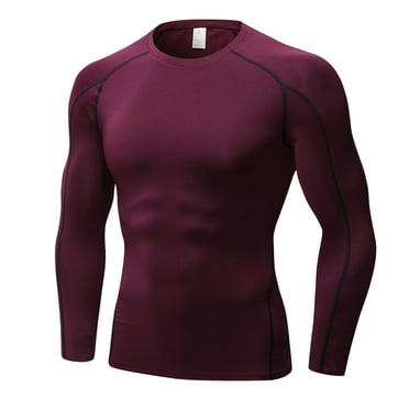 Men Mock Turtleneck Compression Shirt Long Sleeve Football Undershirt ...