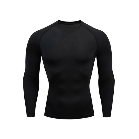 Men's Compression Shirts Long Sleeve Workout Baselayer Quick Dry Athletic T Shirts Sport Running Tops M