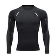 thumbnail image 1 of Men's Compression Shirts Long Sleeve Workout Rash Guard Athletic Baselayer Undershirt Gear Tshirt, 1 of 6