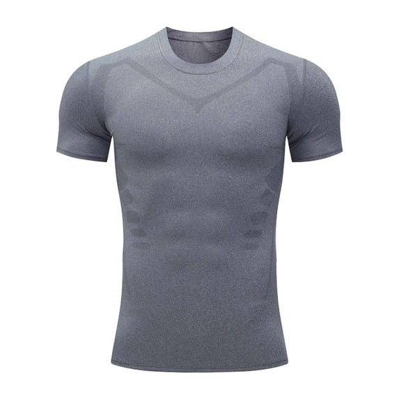 Men's Compression Shirts Short Sleeve Athletic Workout T-Shirt Running Cool Dry Tops Active Base Layer Undershirts