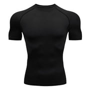 Men s Compression Shirts Short Sleeve Cool Dry Sports Athletic Workout Base Layer Undershirt T-Shirt Tops