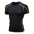 thumbnail image 1 of Men's Compression Shirts Short Sleeve Quick Dry Tees O-neck Stretchy Fitted Training Running Sports Top, 1 of 3