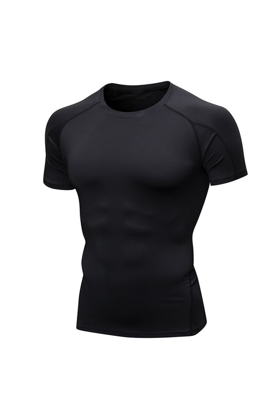 Men's Compression Shirts Short Sleeve Workout Gym T-Shirt Running Tops Quick Dry Fitness Sports Base Layer Athletic Undershirts
