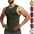 thumbnail image 1 of Men's Compression Shirts Sleeveless Workout Tank Top Baselayer for Gym Training, Running, Moisture Wicking,Quick Dry Size 3XL White, 1 of 7
