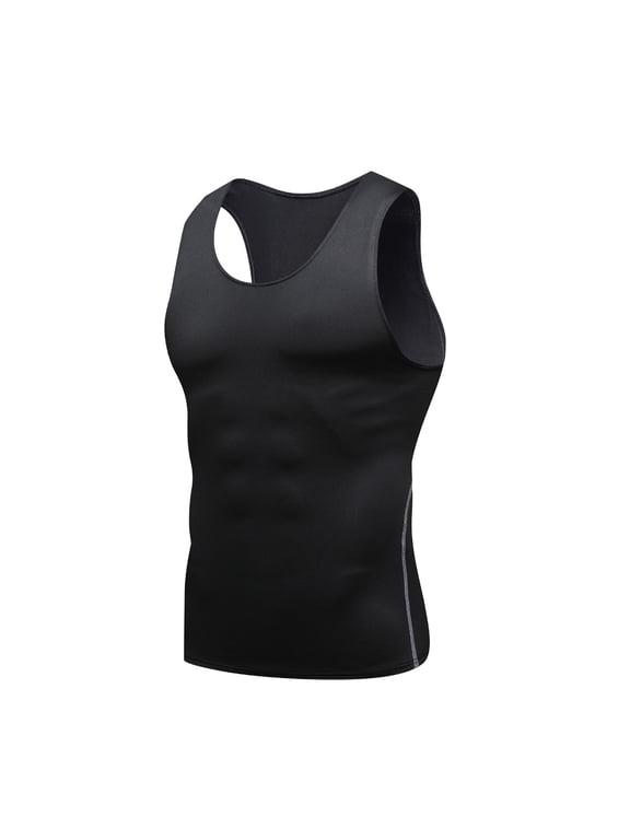 Men's Compression Shirts Slimming Sleeveless Tank Tops Athletic Vest Baselayer Undershirt Gear Tshirt