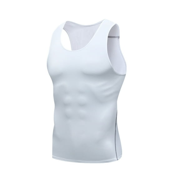 Men's Compression Shirts Slimming Sleeveless Tank Tops Athletic Vest Baselayer Undershirt Gear Tshirt