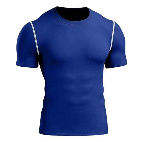 Men's Compression Short Sleeve T-Shirt Athletic Base Layer Cool Dry Workout Shirts Sports Running Tops