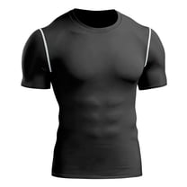 Men's Compression Short Sleeve T-Shirt Athletic Base Layer Cool Dry Workout Shirts Sports Running Tops
