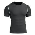thumbnail image 1 of Men's Compression Short Sleeve T-Shirt Athletic Base Layer Cool Dry Workout Shirts Sports Running Tops, 1 of 7