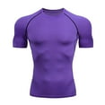 thumbnail image 1 of Men's Compression Short Sleeve T Shirt Quick Dry Base Layer Athletic Fitness Training Tight Top For Running Gym, 1 of 3